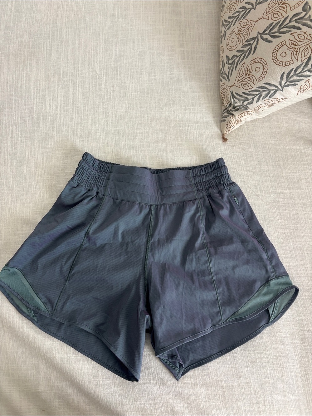 Women's Lululemon Athletic Running Shorts - chameleon colored